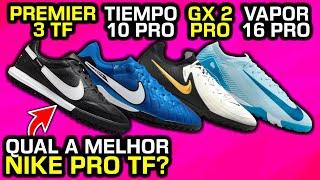 Qual a MELHOR chuteira SOCIETY da Nike? - Premier 3, GX 2 Pro, Tiempo 10 Pro ou Vapor 16 Pro?