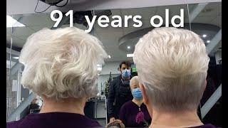 91 YEARS OLD" Short haircut'(EĞİTİM 61) #Haircut #Shorthaircut #Hairstyle #Coiffeur #Kuaforlevent