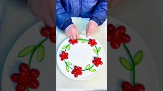 Cherry Tomato & Cucumber Flower Wreath | Stunning Food Decoration 