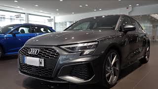 Best spec? New 2020 Audi A3 Sportback with  S-line| Daytona grey | black optics |carbon fiber inlays