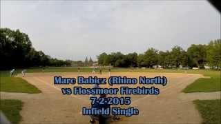 Marc Babicz (Rhino North) vs Flossmoor Firebirds 7-2-2015 (ShortRangeMissile) (Infield Single)