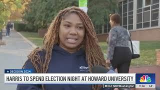 Howard University students react to Harris's choice of election night HQ | NBC4 Washington