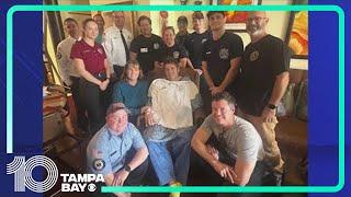 Safety Harbor fire captain returns home after being hit by SUV outside fire station