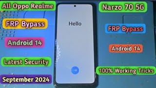 All Oppo Realme FRP Bypass Android 14 Latest Security 2024| Realme Narzo 70 5G FRP Bypass Android 14