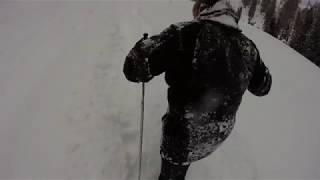 Skiing in Lermoos - Biberwier Austria. Including deep snow crash and lost ski! GoPro