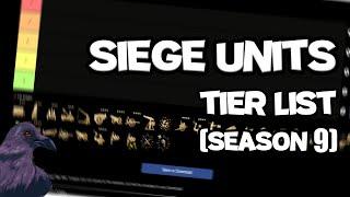 Age of empires 4 - Siege tier list SEASON 9 October 2024