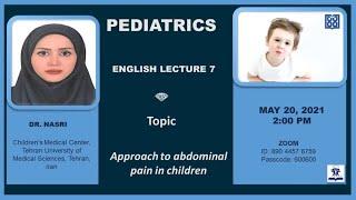 Abdominal Pain in Children (Pediatrics English Lecture-7)