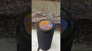 orange and blue speaker bass test +