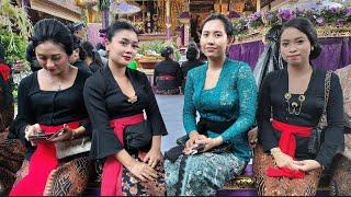 AKTIVITAS NYIRAMIN LAYON COKORDA ISTRI RAI DHARMAWATI !!! - Puri Agung Ubud, Bali, 6 Juni 2024