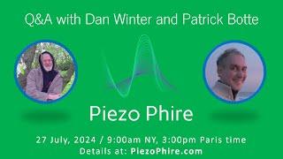 Piezophire.com Origins, Science, Instructions, for Pain, Water.. ALCHEMY.  Q&A w/Dan Winter, Patrick