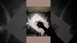 EASY TRACING HACK‍|HOW TO TRACE A PICTURE WITHOUT TRACING PAPER#shorts #tracing #art #drawing #diy