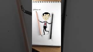 Mr Bean cartoon drawing|| #shorts #satisfying #youtubeshorts #drawing #art #minjo #viral ||