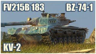 FV215b 183, BZ-74-1 & KV-2 • WoT Blitz Gameplay