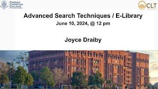 Advanced Search Techniques / E-Library