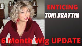 TONI BRATTIN ENTICING synthetic budget WIG 6 MONTH UPDATE. PLATINUM BLONDE How does she perform?