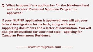 What happens if my application for the NLPNP is approved?