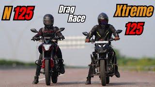 Pulsar N125 vs Hero Xtreme 125R drag Race | First On YouTube |