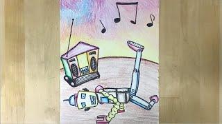 Robot Drawing Project (Remote Learning Week 4 - 1st grade Art)