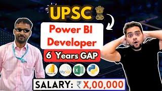 6 Years Gap  | How he cracked a job as FRESHER | UPSC to Data Analyst