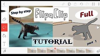 Flipaclip Tutorial, making video into Animation (English voice)