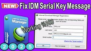 Solve the problem of the IDM 2024 serial number registration message appearing