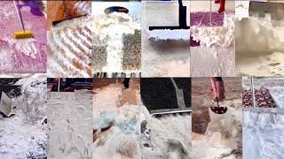 (MEGA COMP #3) Most Addictive Rug Cleaning Compilation Ever| Satisfying Rug Scraping & Brushing ASMR