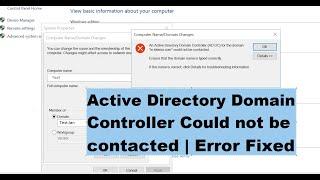 Fixed | An active directory domain controller AD DC for the domain could not be contacted