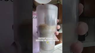 Iced Coffee fail  #shorts #coffee #asmr #drinkasmr #coffeeasmr