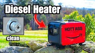 How to Heat a Small shop with a BUILT IN Diesel Wall Heater