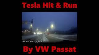 Tesla Hit & Run Freeway by a VW Passat YouTube Short