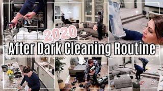 RELAXING  2020 AFTER DARK CLEAN WITH ME :: MARRIED NIGHT TIME CLEANING ROUTINE + SAHM MOTIVATION