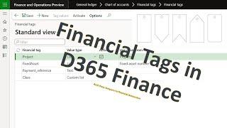 New feature - Financial Tags in Dynamics 365 F&SCM 10.0.32 - Oleksiy K