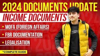 Scholarship documents update 2024 | Income documents | FBR | MOFA | @elyasnagri