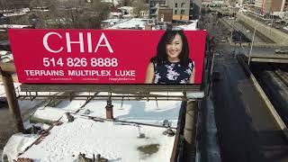 Chia-Yi Tung Billboard Décarie Courtier immobilier commercial Montréal Terrains Multiplex Luxe