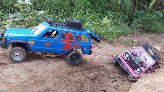 Mn78 vs Mn99s Mabar Rc Offroad Mini Scale 1/12 Adventure | Jeep Cherokee vs Crawler Defender