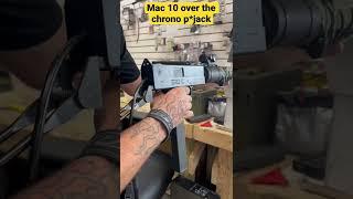 Airsoft Mac 10 chrono test with polarstar jack..