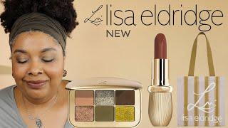 New Lisa Eldridge Desert Gleam Eyeshadow Palette - Rae Rouge Experience Lipstick - Stripey Tote