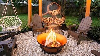 Transforming My Neighbors' Backyard: Cozy Firepit Surprise!