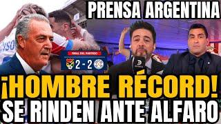 PRENSA ARGENTINA SORPRENDIDA CON EL EMPATE DE BOLIVIA VS PARAGUAY 2-2 ¡EL HOMBRE RÉCORD ALFARO!