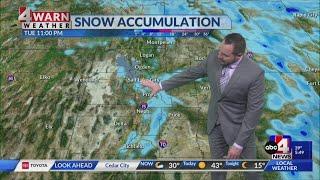 Wet weather starts moving out of Utah for the new year