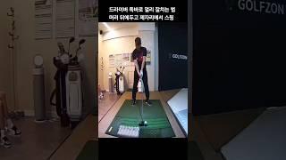 드라이버 똑바로 멀리 잘치는법 머리뒤에두고 제자리에서 스윙