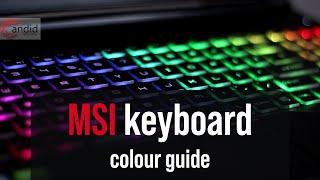 How to change MSI laptop's keyboard colour?