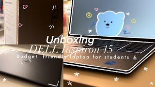  unboxing dell Inspiron 15 (3520) aesthetic | unboxing & setup | for college & students ‍