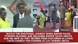 DAVID OYEDEPO BLESSED & RELEASED DAVID ABIOYE & HIS WIFE AS THEY RETIRES FROM PASTORING IN LFC TODAY