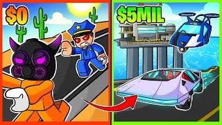 How Fast Can I Get To $5,000,000 In Jailbreak!?! (Poor To Rich)