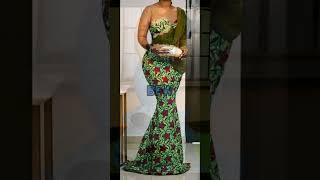 latest African print gown dress for ladies #gown #africanprint #dress #latest