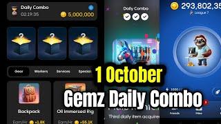 Gemz Daily Combo 1 October | Gemz Daily Code 1 October | Daily Combo Today