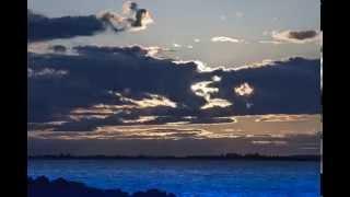 time lapse and turbulent clouds sunset over pan handle