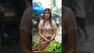 Braving the Storm | Beautiful & Strong Woman Carries Her Farm Goods to Market #sleepmusic #deepsleep