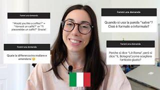 Italian Vocabulary Q&A: Roma o La Roma? Buondì o Buongiorno? Arrendersi o Mollare? (Sub)